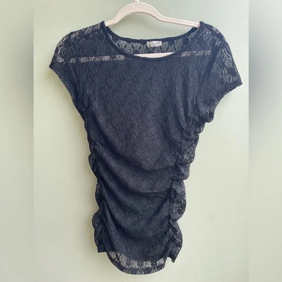 Free People NWOT Keep it Simple Lace Baby Tee - Picture 5 of 10